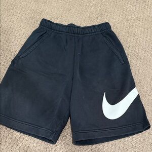 Nike Black Athletic Shorts with White Logo